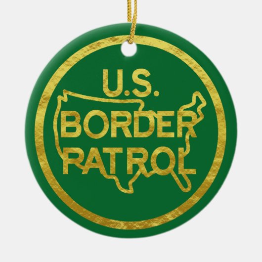 U.S. Grenzpatrol Golden Kontur Ornament (Vorne)