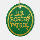 U.S. Grenzpatrol Golden Kontur Ornament (Links)