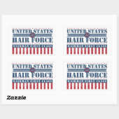 U.S. Hair Force HV First Class Rechteckiger Aufkleber (Blatt)