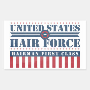 U.S. Hair Force HV First Class Rechteckiger Aufkleber