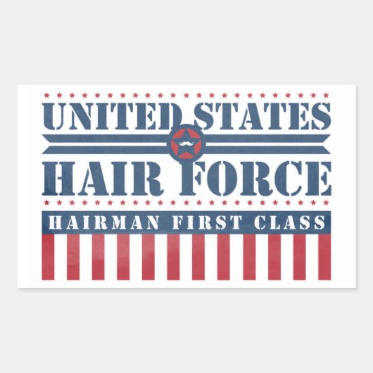 U.S. Hair Force HV First Class Rechteckiger Aufkleber (Vorderseite)