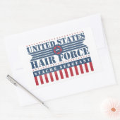 U.S. Hair Force Stache Sergeant Rechteckiger Aufkleber (Umschlag)