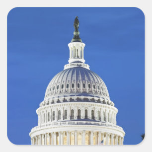 U.S. Hauptstadtshaube Quadratischer Aufkleber