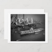 U.S. Hornet segelt den East River New York City en Postkarte (Vorne/Hinten)