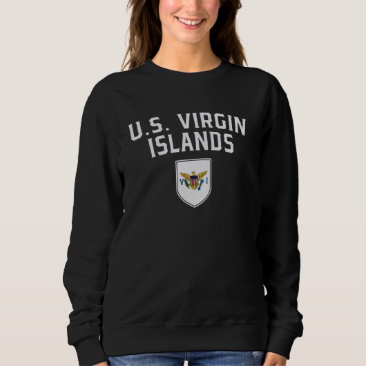 U.S. Jungfrau Island Flag Shield Classic Sporting  Sweatshirt (Vorderseite)