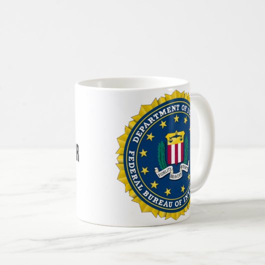 U.S. JUSTIZMINISTERIUM - FBI KAFFEETASSE (VorderseiteRechts)