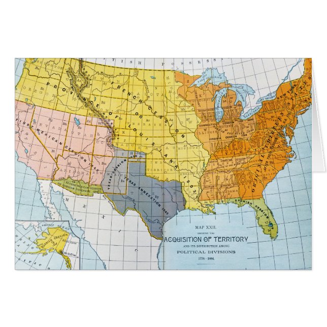 U.S. KARTE, 1776-1884 (Vorderseite (Horizontal))