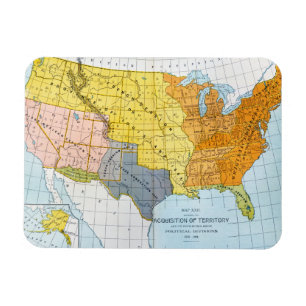 U.S. KARTE, 1776-1884 MAGNET