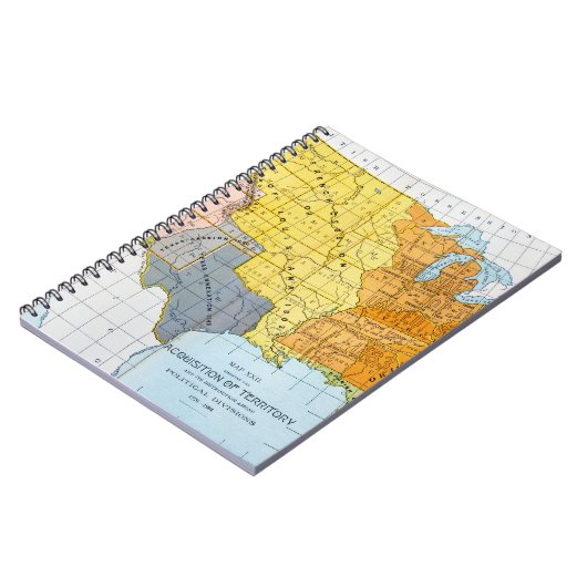 U.S. KARTE, 1776-1884 NOTIZBLOCK (Linke Seite)