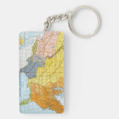 U.S. KARTE, 1776-1884 SCHLÜSSELANHÄNGER (Rückseite)