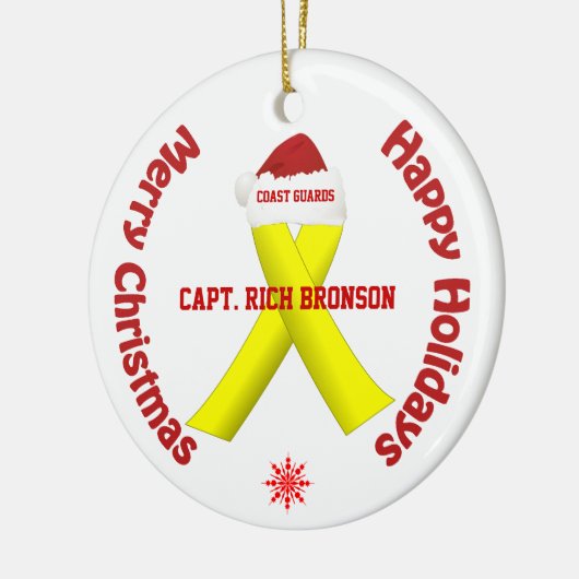 U.S. Küstenwache-Weihnachtsverzierung Keramik Ornament (Links)