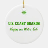 U.S. Küstenwache-Weihnachtsverzierung Keramik Ornament (Hinten)
