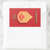 U.S. Marine Corps Staff Sergeant Rechteckiger Aufkleber (Tasche)