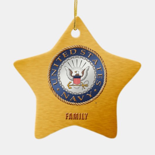 U.S. Marine-Familien-Keramik-Verzierung Keramik Ornament (Vorne)