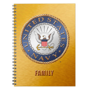 U.S. Marine-Familien-Spirale-Foto-Notizbuch Notizblock