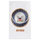 U.S. Marine pensionierte Geschenk-Tasche Kleine Geschenktüte (Rückseite)