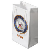 U.S. Marine pensionierte Geschenk-Tasche Kleine Geschenktüte (Rückseite Schrägansicht)