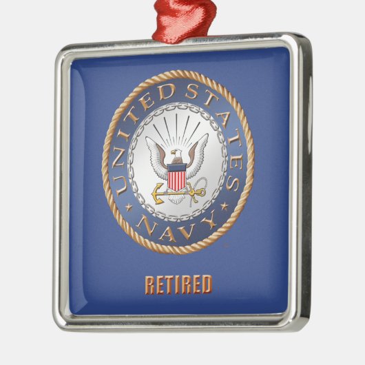 U.S. Marine pensionierte Keramik-Verzierung Silbernes Ornament (Links)