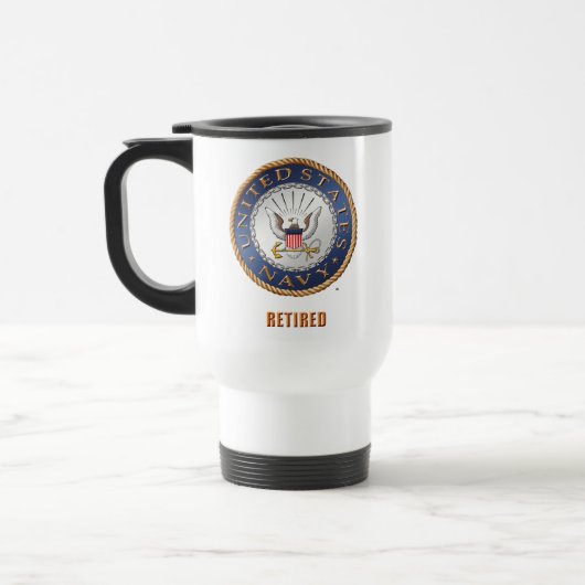 U.S. Marine pensionierte Reise-/Pendler-Tasse Reisebecher (Links)