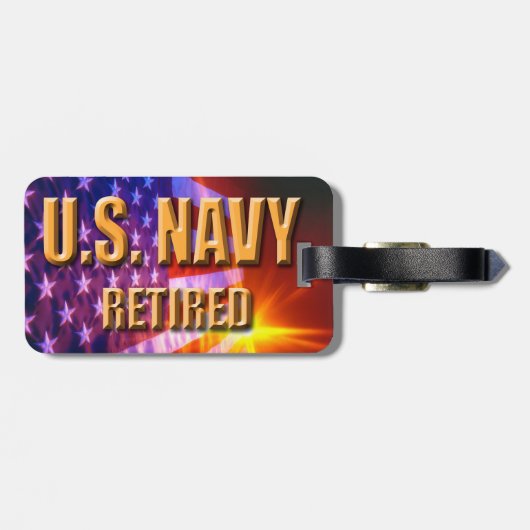 U.S. Marine pensionierter Gepäckanhänger (Rückseite horizontal)