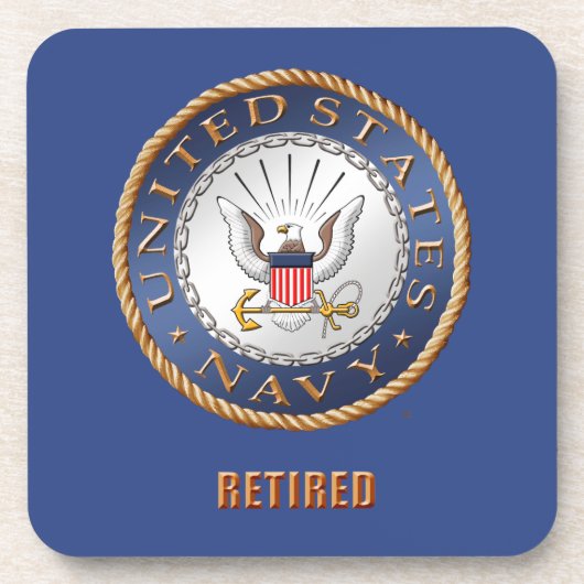 U.S. Marine pensionierter harter Untersetzer (Vorderseite)