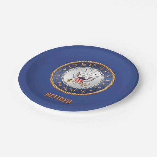 U.S. Marine pensionierter Pappteller (Schrägansicht)