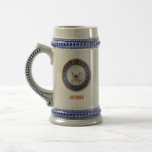 U.S. Marine pensionierter Stein Bierglas