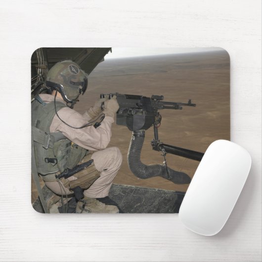 U.S. Marine-Test mit einer schweren Maschinenpisto Mousepad (Mit Mouse)