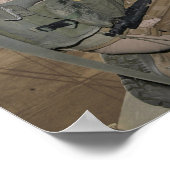 U.S. Marine-Test mit einer schweren Maschinenpisto Poster (Ecke)