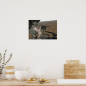 U.S. Marine-Test mit einer schweren Maschinenpisto Poster (Küche)