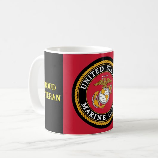 U.S. Marine Veteran Cup Kaffeetasse (Vorderseite Links)