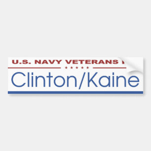 U.S. Marine-Veterane für Clinton/Kaine Autoaufkleber