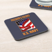 U.S. Marineharte PlastikUntersetzer mit Untersetzer (Linke Seite)
