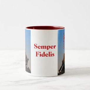U.S. Marinekorps-Kriegs-Denkmal-Tasse Zweifarbige Tasse