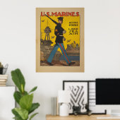 U.S. Marines. Aktiver Service. Bodensee Poster (Heimbüro)
