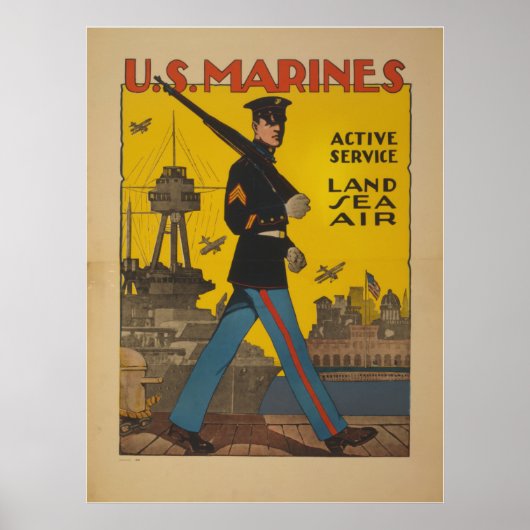 U.S. Marines. Aktiver Service. Bodensee Poster (Vorne)