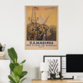 U.S. Marines - Erster Kampf für Demokratie Poster (Heimbüro)