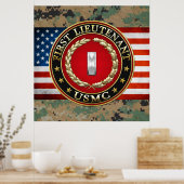 U.S. Marines: Erster Leutnant (USMC 1stLt) [3D] Poster (Küche)
