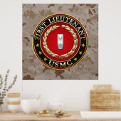 U.S. Marines: Erster Leutnant (USMC 1stLt) [3D] Poster (Küche)