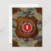 U.S. Marines: Erster Leutnant (USMC 1stLt) [3D] Postkarte (Vorne/Hinten)