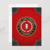 U.S. Marines: Erster Leutnant (USMC 1stLt) [3D] Postkarte (Vorne/Hinten)