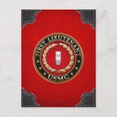 U.S. Marines: Erster Leutnant (USMC 1stLt) [3D] Postkarte (Vorderseite)