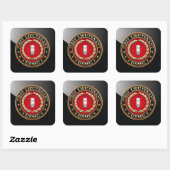 U.S. Marines: Erster Leutnant (USMC 1stLt) [3D] Quadratischer Aufkleber (Blatt)