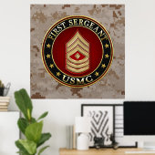 U.S. Marines: Erster Sergeant (USMC 1stSgt) [3D] Poster (Heimbüro)