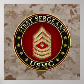 U.S. Marines: Erster Sergeant (USMC 1stSgt) [3D] Poster (Vorne)