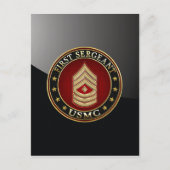 U.S. Marines: Erster Sergeant (USMC 1stSgt) [3D] Postkarte (Vorderseite)