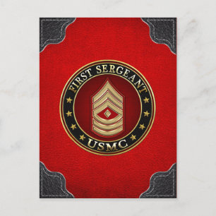 U.S. Marines: Erster Sergeant (USMC 1stSgt) [3D] Postkarte