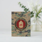 U.S. Marines: Erster Sergeant (USMC 1stSgt) [3D] Postkarte (Stehend Vorderseite)