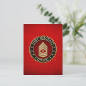 U.S. Marines: Erster Sergeant (USMC 1stSgt) [3D] Postkarte (Stehend Vorderseite)