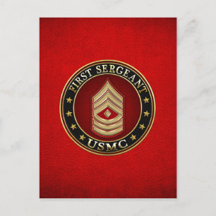 U.S. Marines: Erster Sergeant (USMC 1stSgt) [3D] Postkarte
